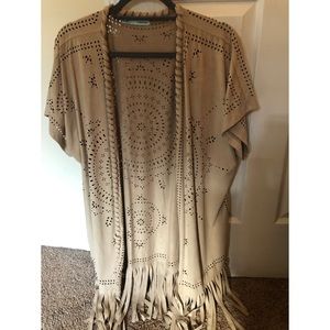 Ultra suede cardigan